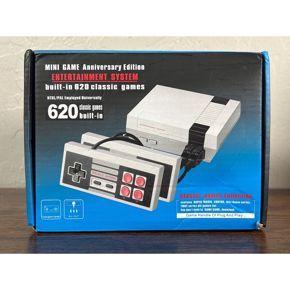 Mini Game Anniversary Edition Entertainment System 620 Built-in Games Retro Gray